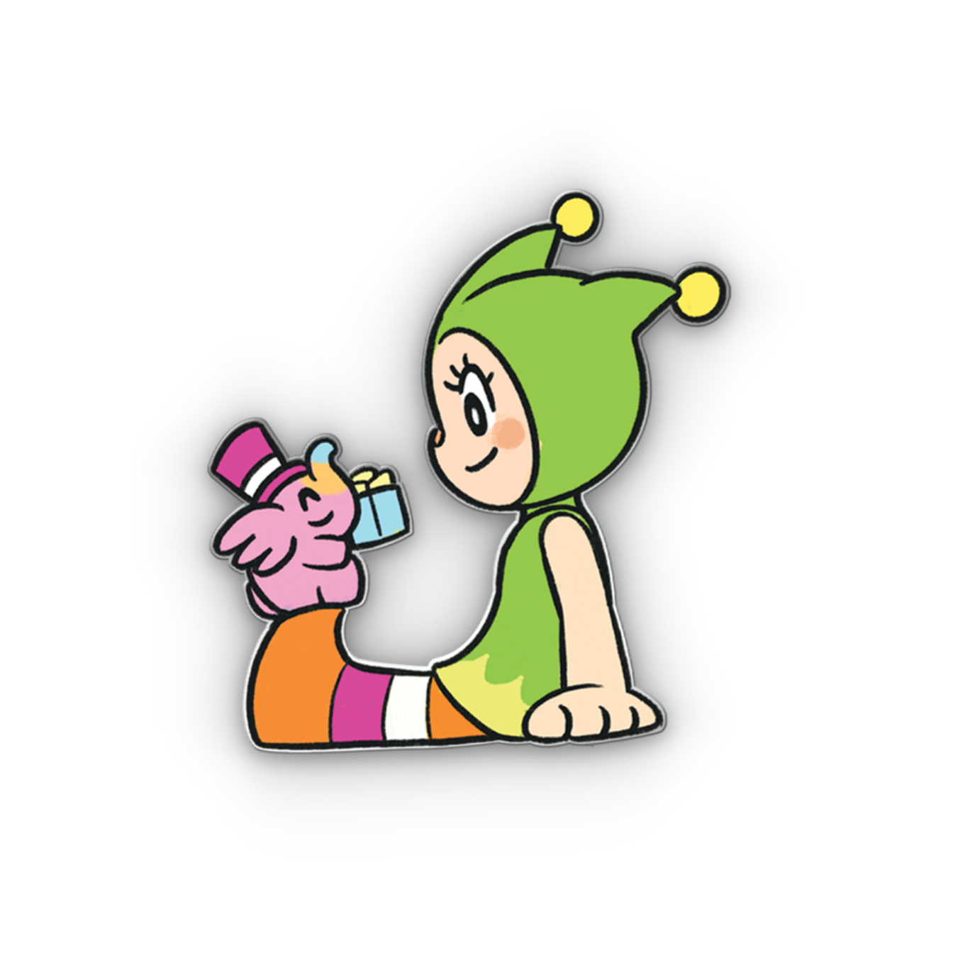 Elfie & Greenie Pin