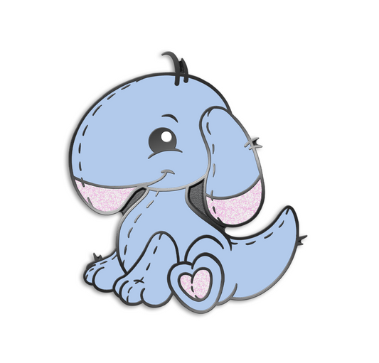 Baby Blumaroo Plushie Pin, Neopets