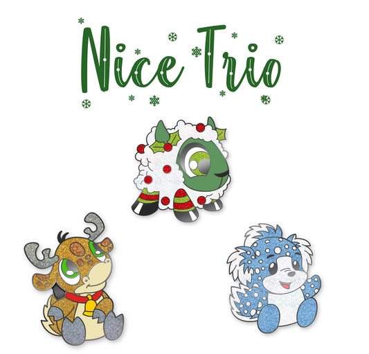 Holiday Nice Trio Pin Set, Neopets