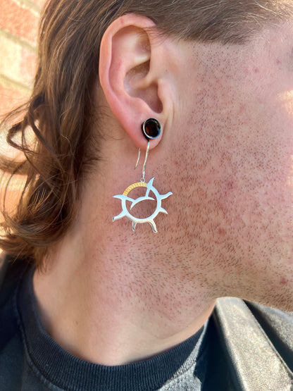 Wind & Fire Wheel Earrings, Avital's Armory