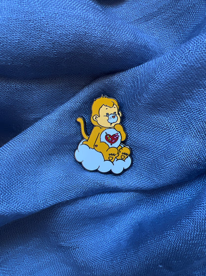 Playful Heart Monkey Pin, Care Bears Cousins