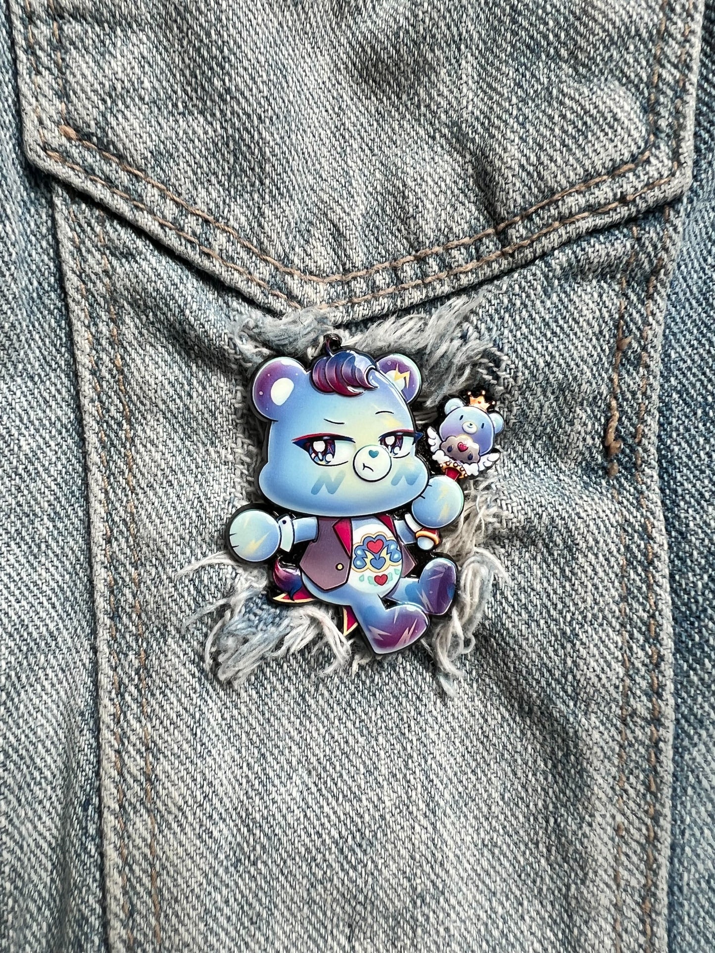 Grumpy Bear Pin, Care Bears Kindness Keepers