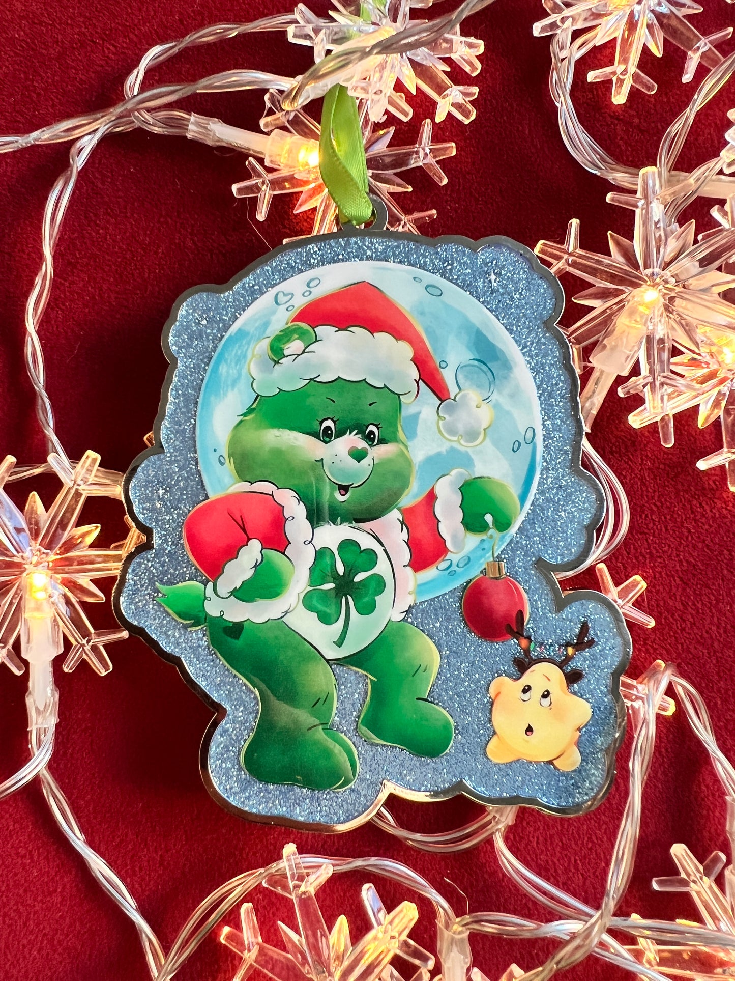 Lucky Grinch Ornament, Care Bears