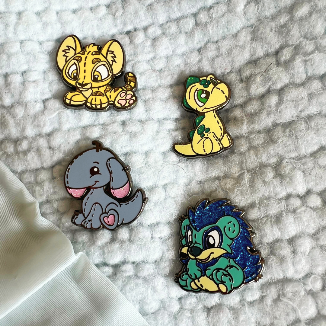 Baby Kougra Plushie Pin, Neopets