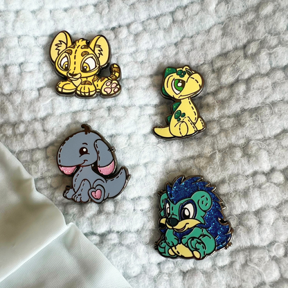 Baby Kougra Plushie Pin, Neopets