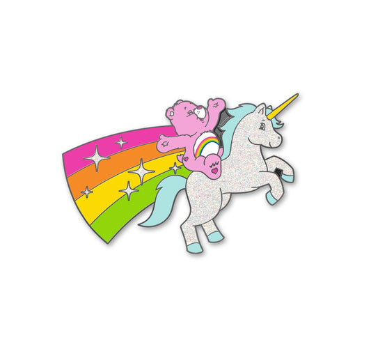 Unicorn Cheer Care Bear Pride Pin